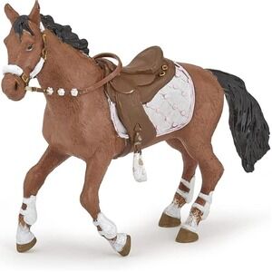 Winter Rider's Horse Figurine - Hand Painted Farm Animal Toy Figure - Papo 51553